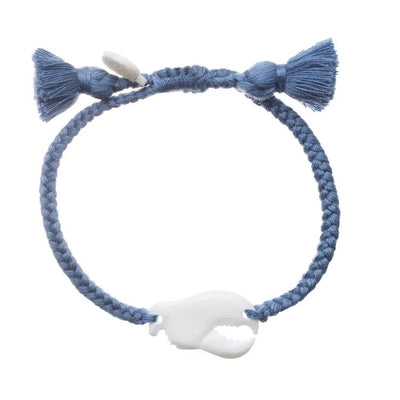 Wanderer Lobster Claw Bracelet - Tassel - Blue