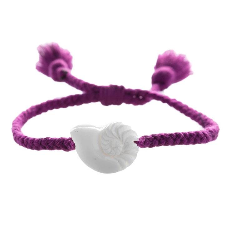 Wanderer Nautilus Bracelet - Tassel - Purple