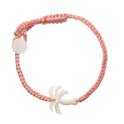 Wanderer Palm Tree Bracelet - Button - Coral