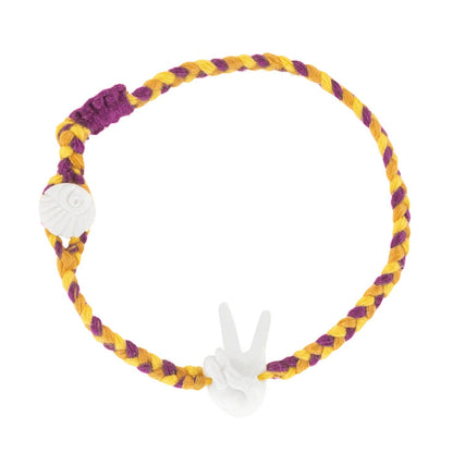 Wanderer Peace Hand Bracelet - Button - Saffron