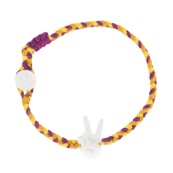 Wanderer Peace Hand Bracelet - Button - Saffron