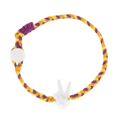 Wanderer Peace Hand Bracelet - Button - Saffron
