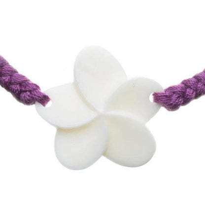 Wanderer Plumeria Bracelet - Button - Purple