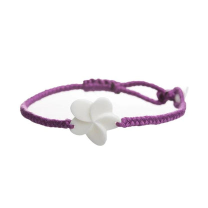 Wanderer Plumeria Bracelet - Button - Purple
