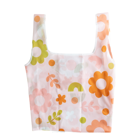Funky Floral Nude Reusable Bag