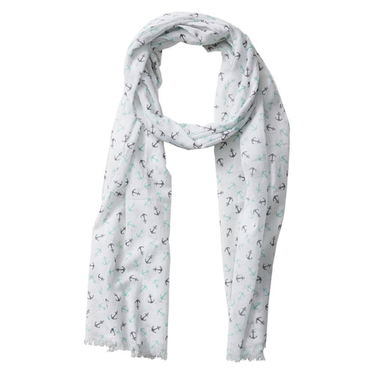 Tiny Anchors Scarf (Blue & Green)