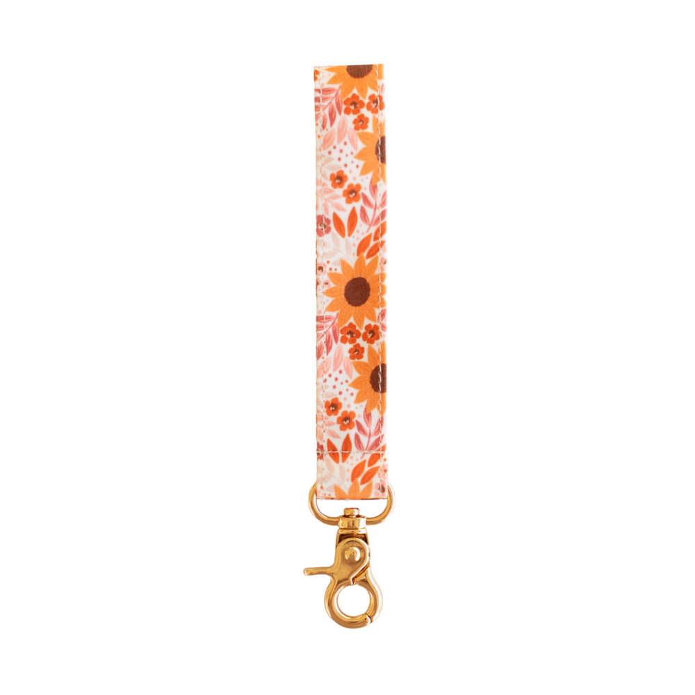 Sunflower Field Wristlet Keychain