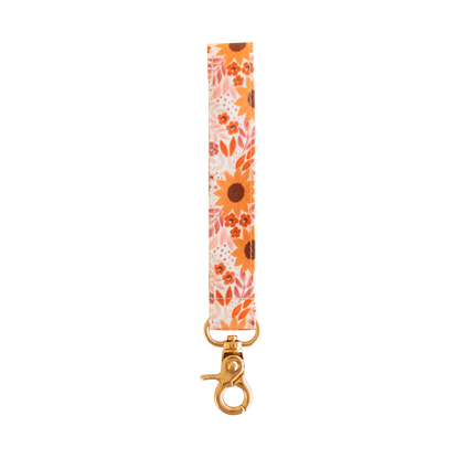 Sunflower Field Wristlet Keychain