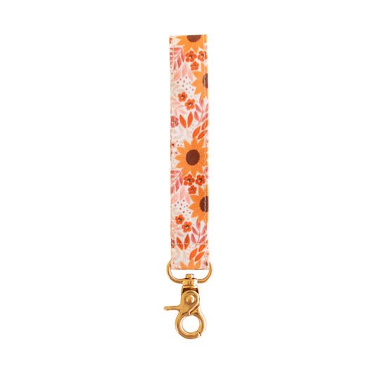 Sunflower Field Wristlet Keychain