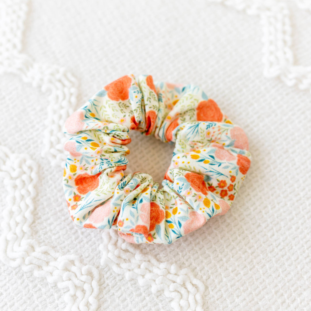 Peonies and Tulips Scrunchie