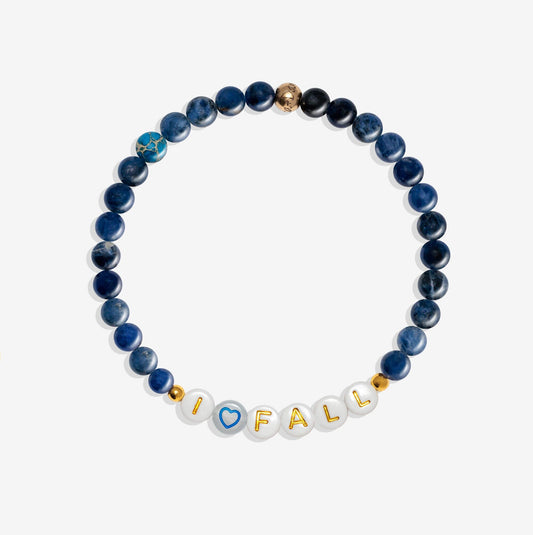 I Love Fall Letter Bead Stretch Bracelet