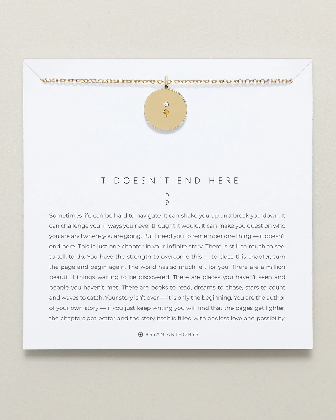 Bryan Anthonys It Doesn't End Here Necklace (Gold)