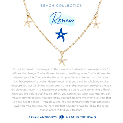 Bryan Anthonys Renew Anklet Starfish - Gold