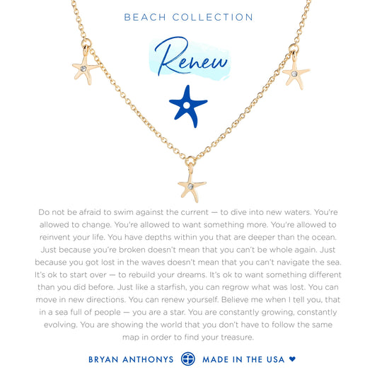 Bryan Anthonys Renew Anklet Starfish - Gold