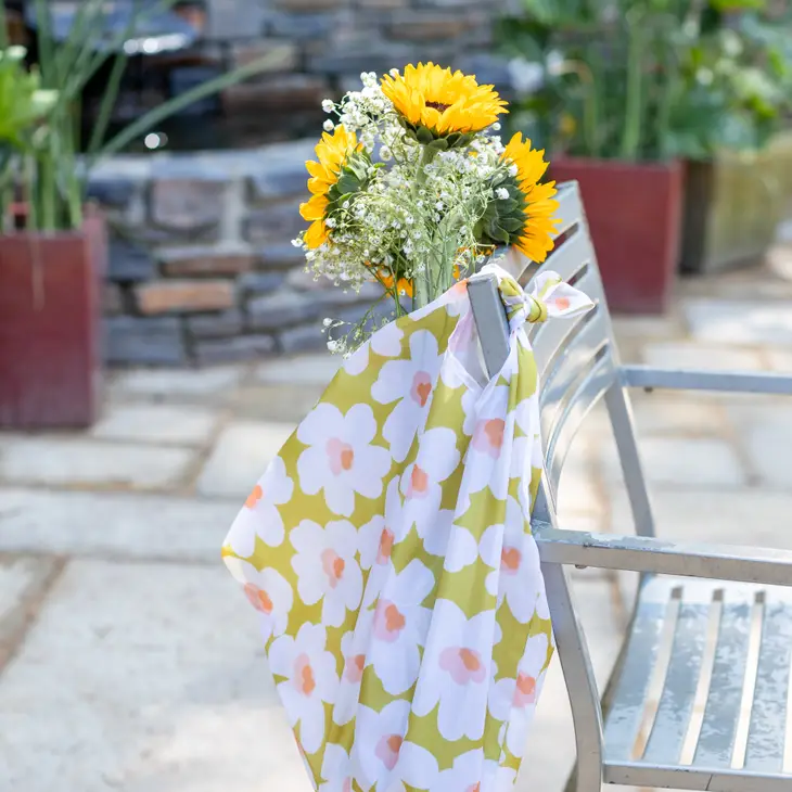 Citron Posies Reusable Bag