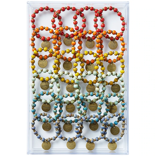 Clay Bead Sayings Bracelet