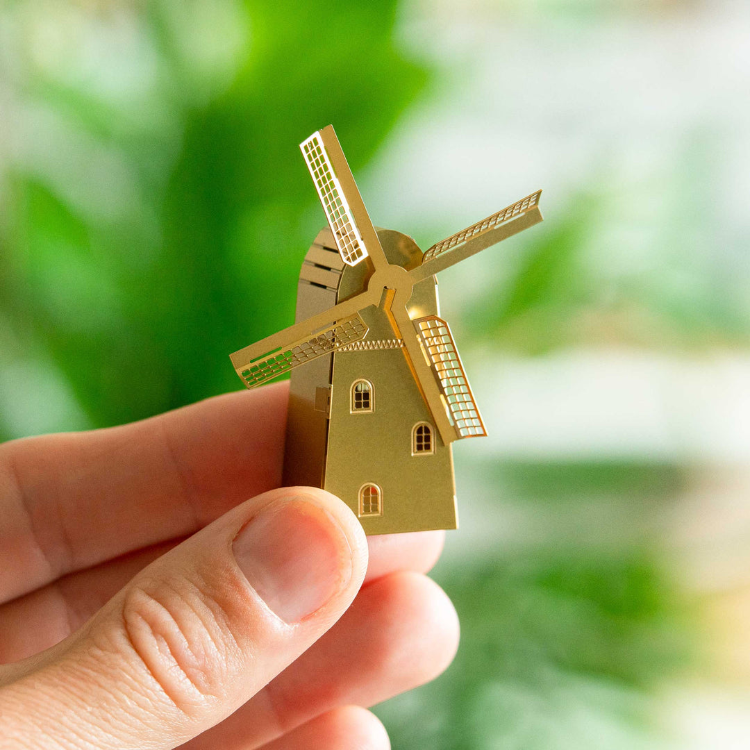 Windmill Mini Model (Brass) - Terrarium Decor DIY Kit