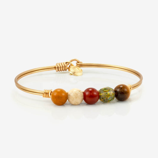 Autumn Daze Beaded Bangle Bracelet