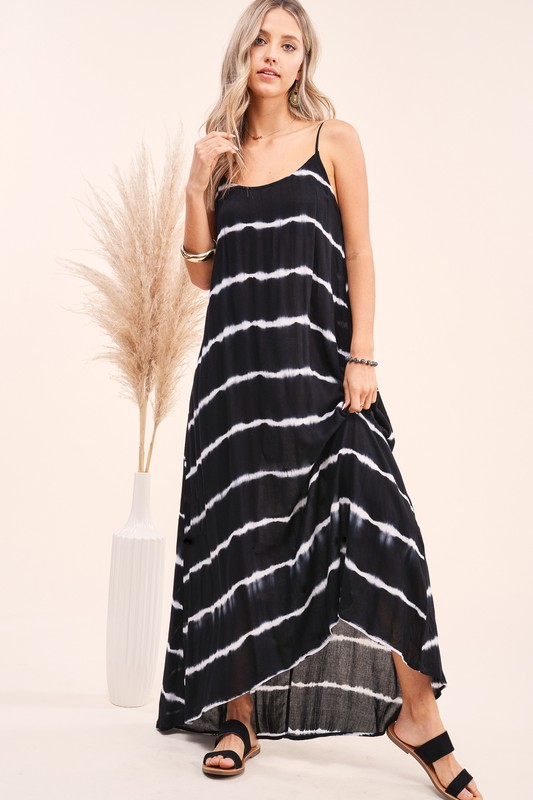 Elysian Tie-Dye Dress (Black)