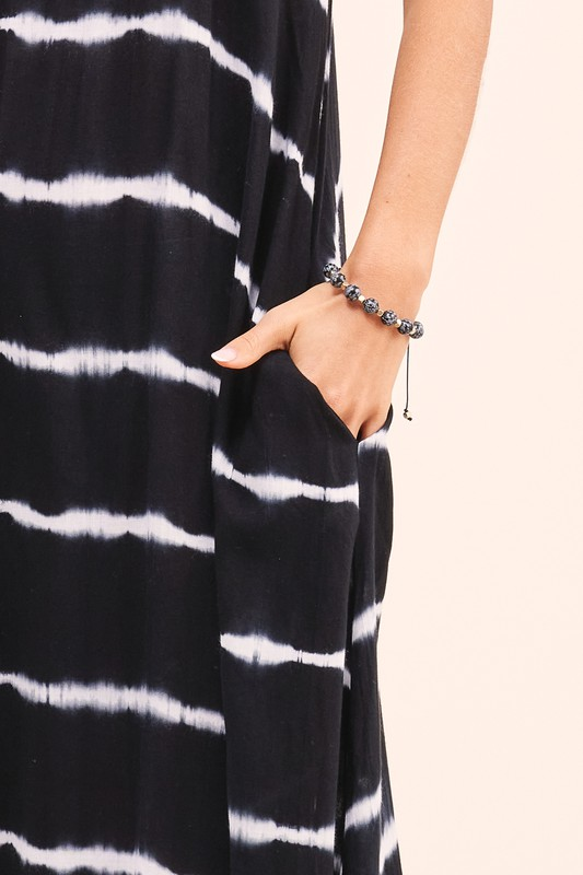 Elysian Tie-Dye Dress (Black)