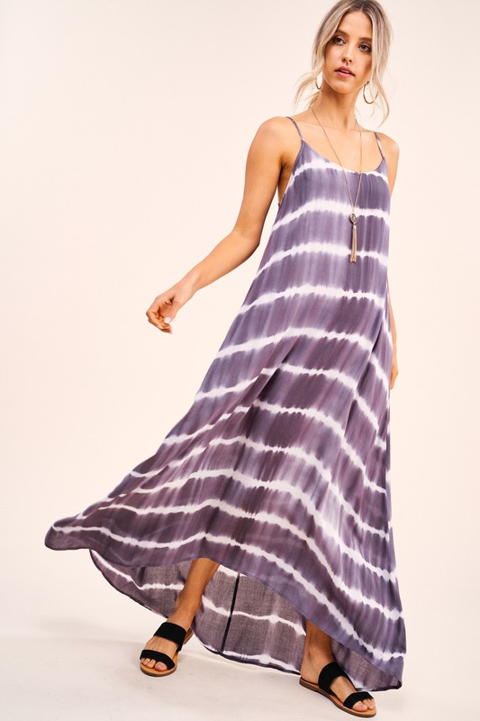 Elysian Tie-Dye Dress (Grey)