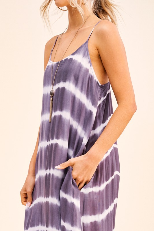 Elysian Tie-Dye Dress (Grey)