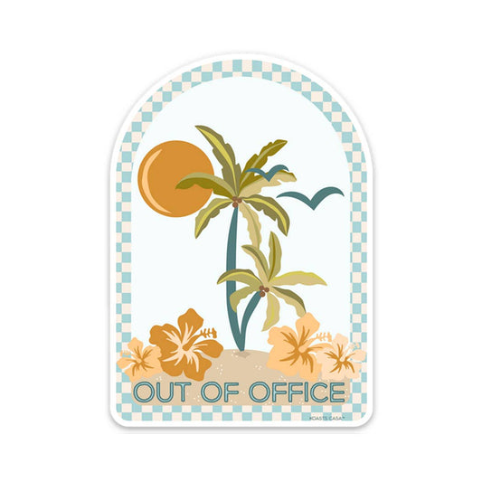 4" Out Of Office Sticker