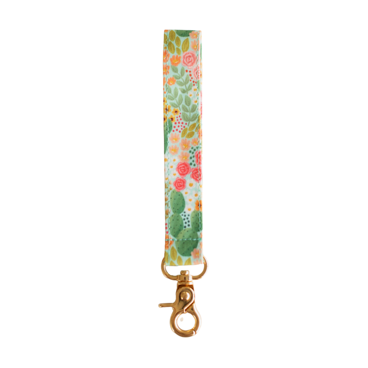 Cactus Blooms Wristlet Keychain