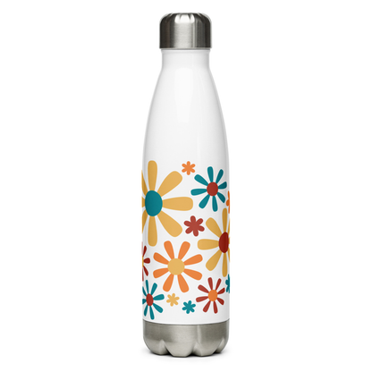 Groovy Floral Stainless Steel Water Bottle