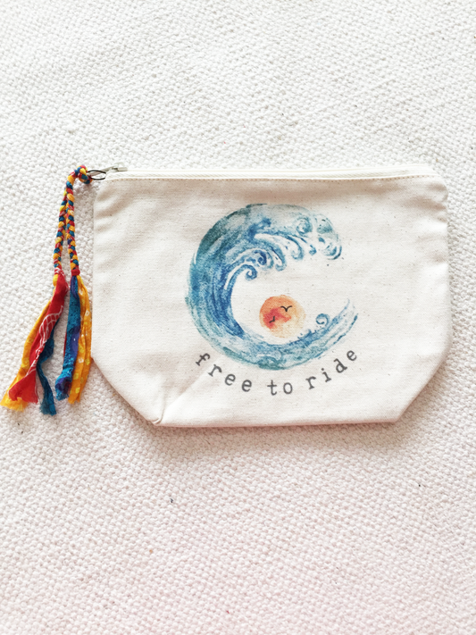 "Free To Ride Wave" Pouch