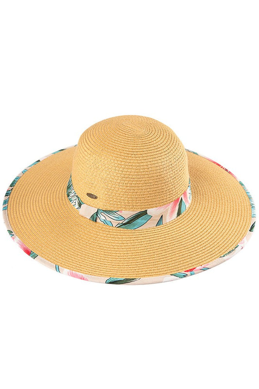 Floral Sun Hat (Beige)