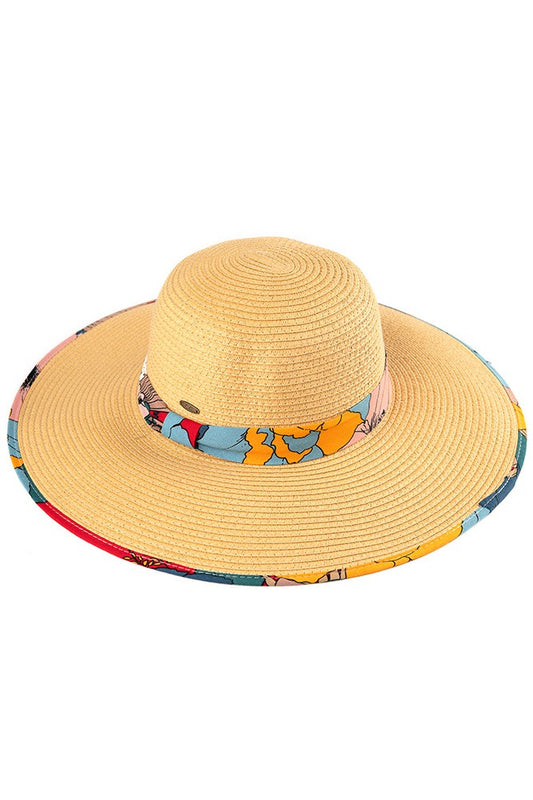 Floral Sun Hat (Red)