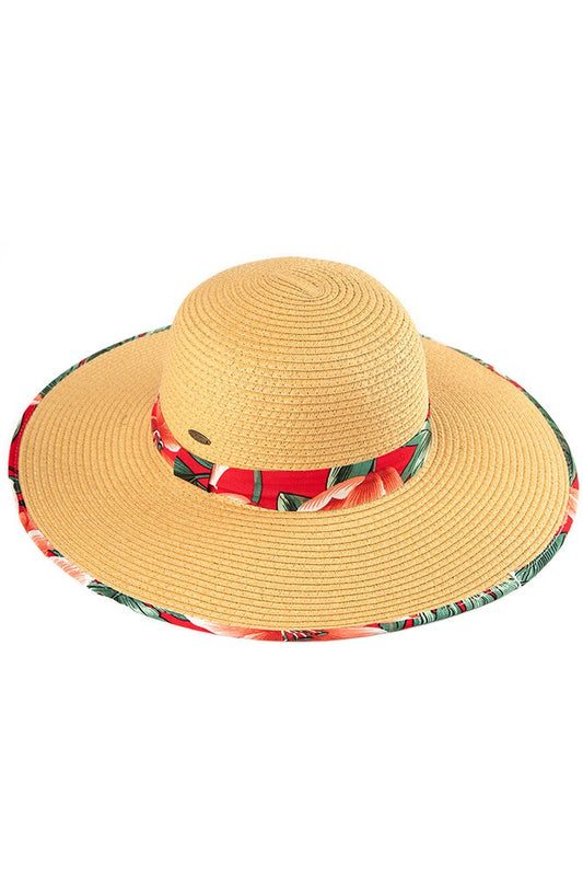 Floral Sun Hat (Red)