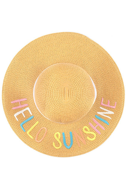 Hello Sunshine Pastel Sun Hat (Natural)