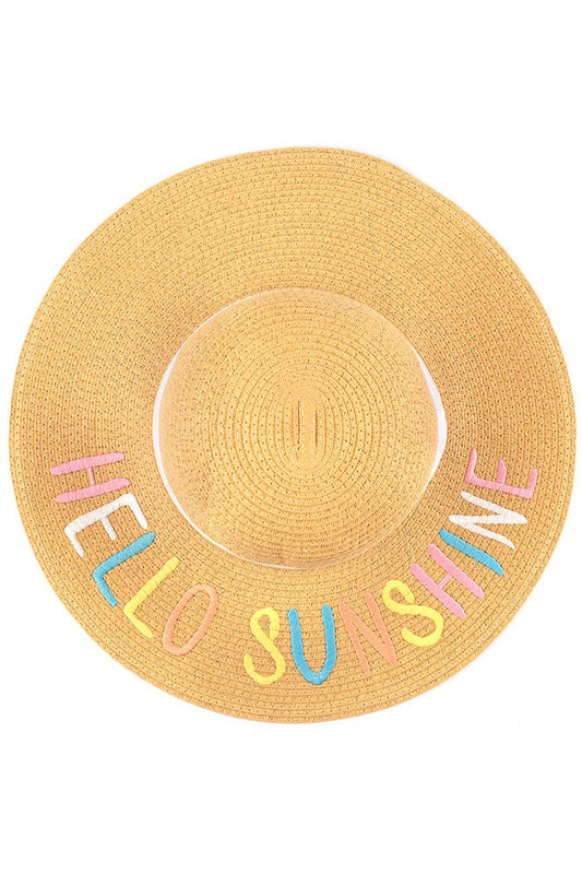 Hello Sunshine Pastel Sun Hat (Natural)