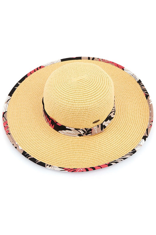 Tropical Sun Hat (Black)