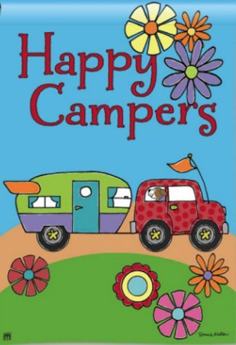 Happy Campers Garden Flag