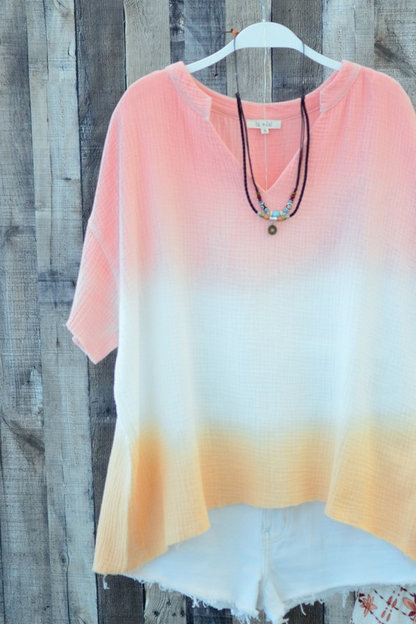 Horizons Top (Coral/Orange)