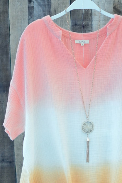 Horizons Top (Coral/Orange)