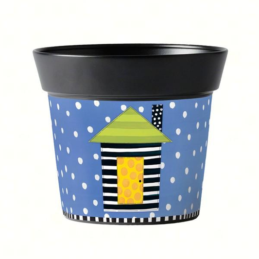 "Frolic House" 6" Art Pot
