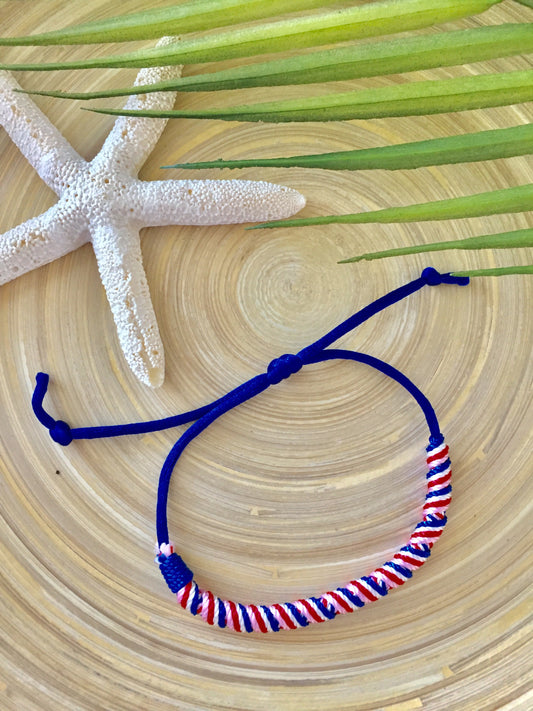 Crossweave Bracelet (Pink/Red/White/Blue)