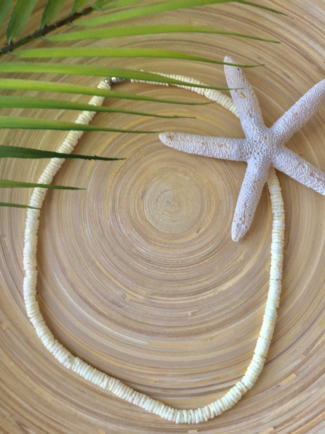 White Clam Rose Shell Necklace
