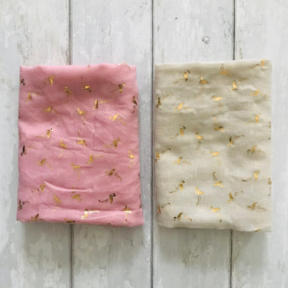 Golden Flamingos Scarves