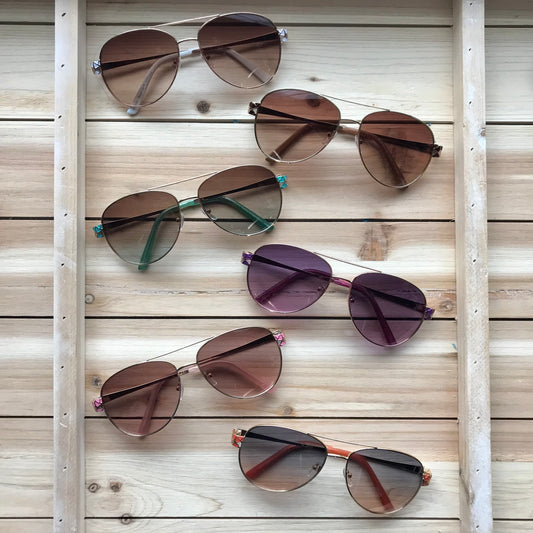 Women's Art Deco Aviator Sunglasses
