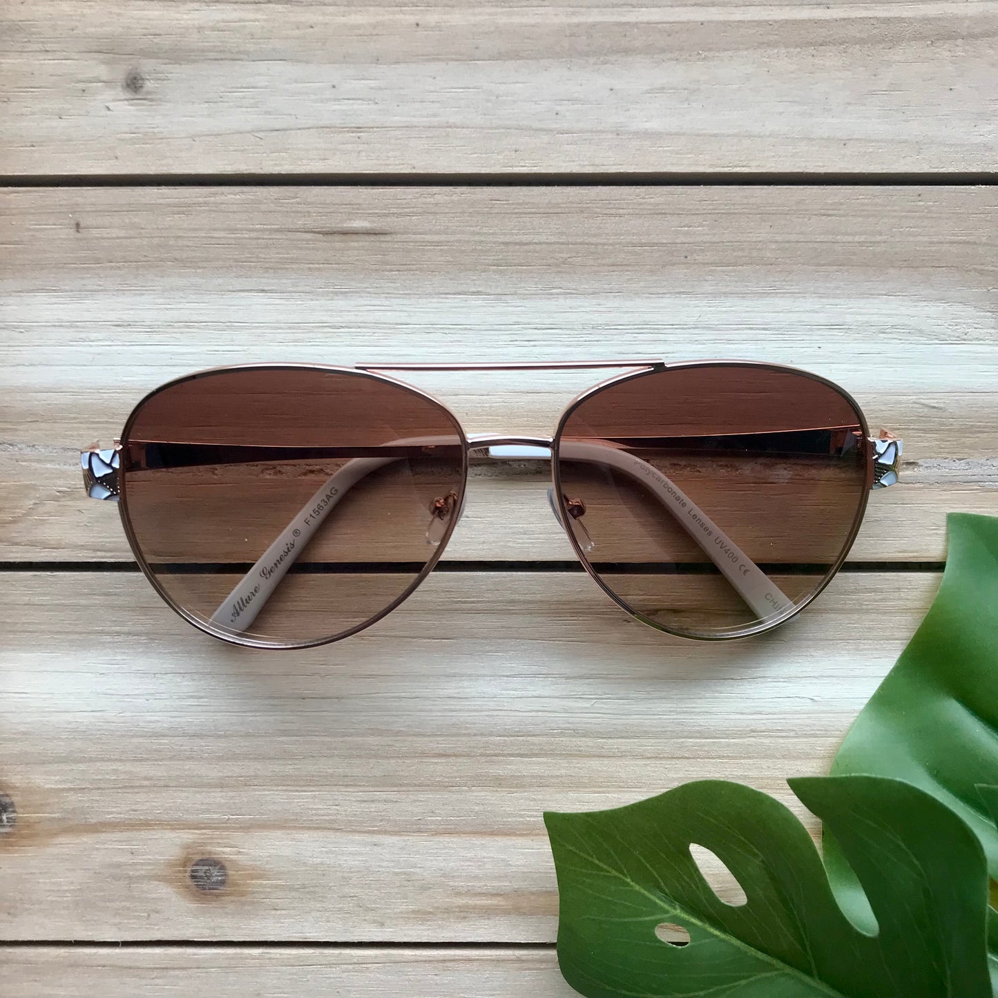 Women's Art Deco Aviator Sunglasses