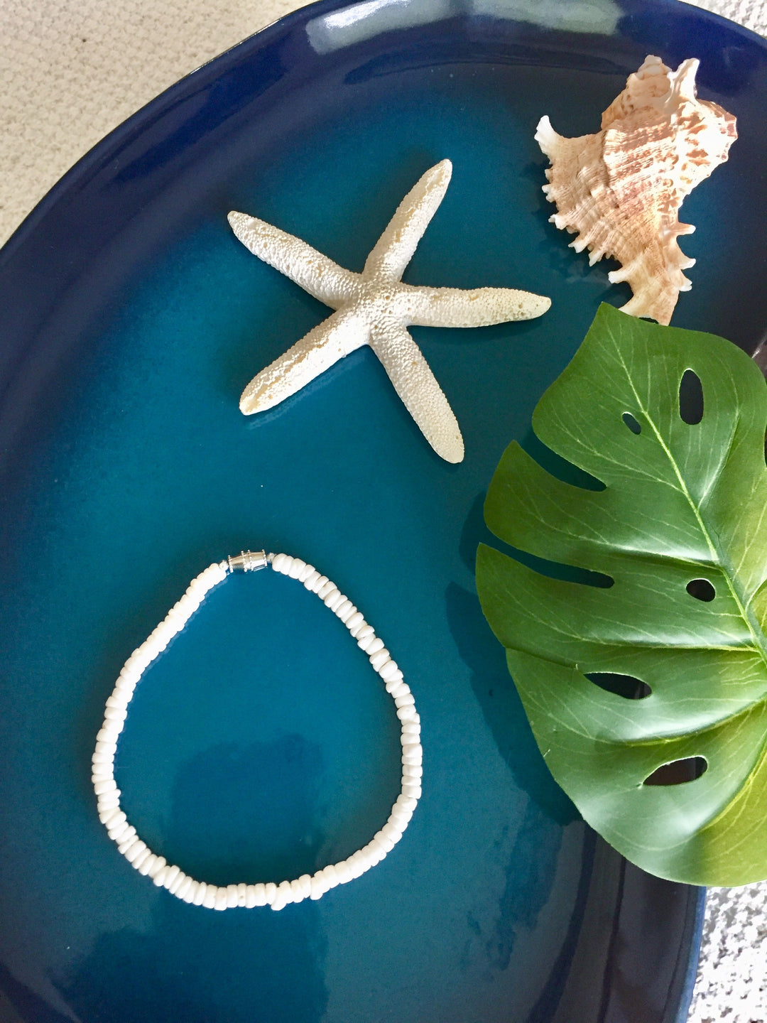 White Puka Shell Anklet