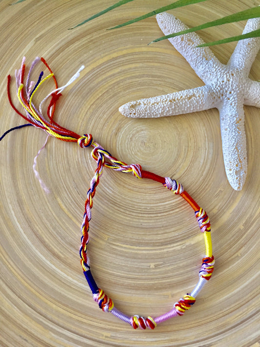 Color Knot Friendship Bracelet (Sunset)