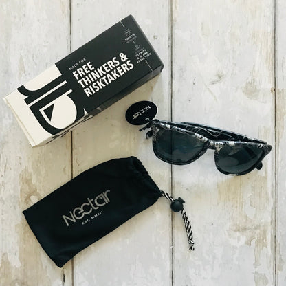 Nectar Painted Black Light Festival Sunglasses
