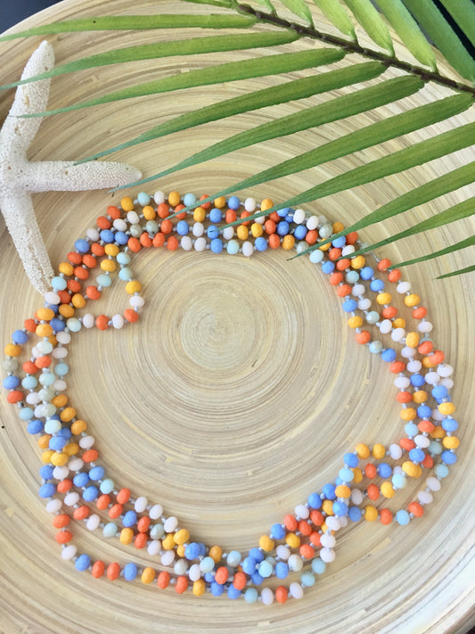 Multi color bead necklace