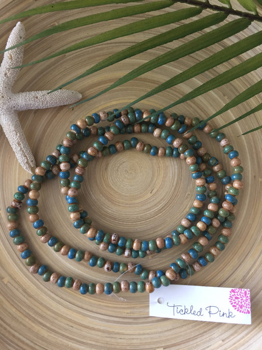 Seashore Clay Bead Stretch Necklace